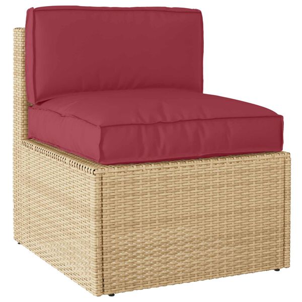vidaXL Palettenkissen f&uuml;r Sitzfl&auml;che / R&uuml;ckenlehne mit Kissen Weinrot