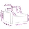 vidaXL Modulares Sofa Endmodul mit Armlehne Kissen Hellgrau 100 cm