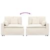 vidaXL Modulares Sofa Endmodul mit Armlehne Kissen Creme 100 cm