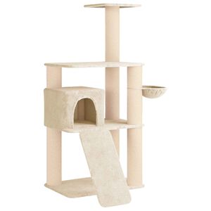 vidaXL Katzennbaum mit Sisal-Kratzs&auml;ulen Creme 173 cm