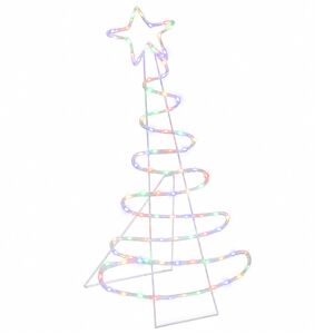 vidaXL LED-Weihnachtsbaum-Silhouette LOVIISA 100 LEDs Mehrfarbig