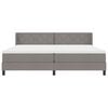 vidaXL Boxspringbett mit Matratze Taupe 200 x 200 cm Polyester