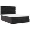 vidaXL Ottoman-Bett mit Matratzen Schwarz 140x190 cm Samt