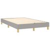 vidaXL Boxspringbett mit Matratze & LED Hellgrau 120x200 cm Stoff
