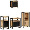 vidaXL Badezimmerm&ouml;bel-Set 4 stk. Braun und Schwarz 55 x 35 x 60 cm