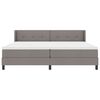 vidaXL Boxspringbett mit Kopfteil Taupe 200 x 200 cm Stoff