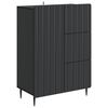 vidaXL Sideboard Schwarz 66 x 34,5 x 91,5 cm Holzwerkstoff