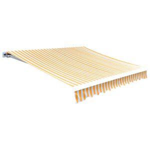 vidaXL Markisenbespannung Canvas Sonnenblumengelb & Wei&szlig; 3x2,5 m