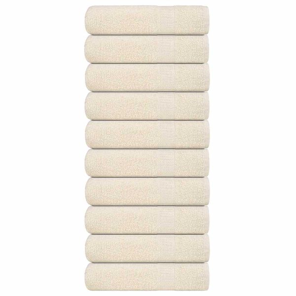 vidaXL Badetücher FROGN 10 Stk. Creme 100x150 cm 360 g/m²