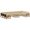 vidaXL Outdoor-Sofagarnitur mit Kissen 11 pcs Natur und Beige