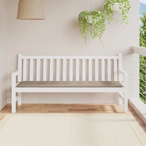 vidaXL Gartenbank-Auflage Taupe 180x50x4 cm Oxford-Gewebe