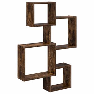 vidaXL Wandw&uuml;rfelregale Wandhalterung Raucheiche 64 x 13,5 x 91,5 cm