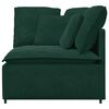 vidaXL Modulares Sofa Eckmodul mit Kissen Dunkelgr&uuml;n 100 cm