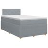 vidaXL Boxspringbett mit Matratze Hellgrau 120 x 200 cm Stoff
