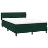 vidaXL Boxspringbett mit Matratze Dunkelgr&uuml;n 160x220 cm Samt