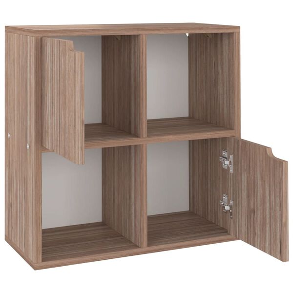 vidaXL B&uuml;cherregal Grau Sonoma-Eiche 60x27,5x59,5 cm Holzwerkstoff
