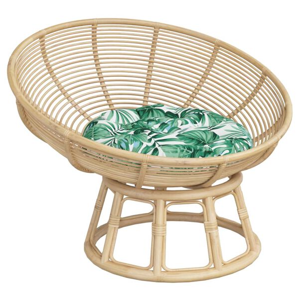 vidaXL Kissen Rund Blattmuster &Oslash; 60 x 11 cm Oxford-Gewebe