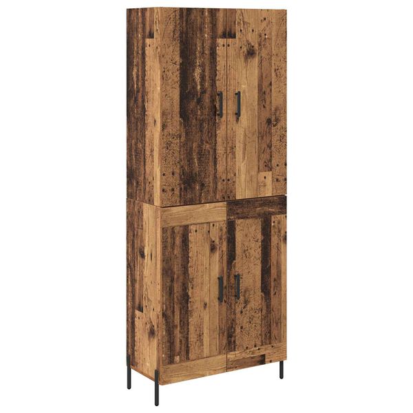 vidaXL Highboard Wandmontiert Altholz 69,5 x 34 x 180 cm Holzwerkstoff