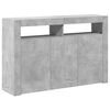 vidaXL Sideboard mit LED-Leuchten Betongrau 116x30x75 cm