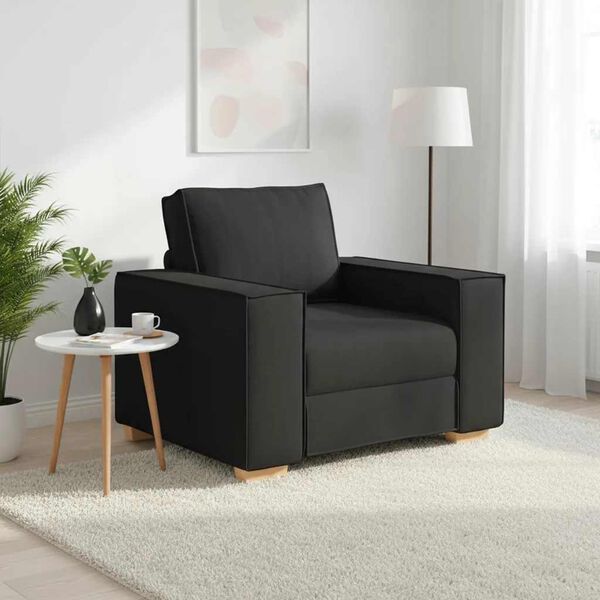 vidaXL Sofa Stuhl Schwarz 60 cm Stoff