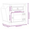 vidaXL Nachttisch Corona 45x35x47,5 cm Massivholz Kiefer