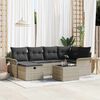 vidaXL Gartensofa-set mit Kissen 7 pcs Hellgrau Poly-Rattan