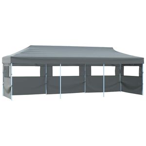vidaXL Faltpavillon mit 5 Seitenw&auml;nden 870x291x315 cm Anthrazit