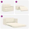 vidaXL Schlafsofa 110cm Creme Samt