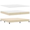 vidaXL Boxspringbett mit Matratze mit LED Creme 200 x 200 cm Stoff