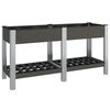 vidaXL Garten-Hochbeet mit Ablage Grau 175x50x75 cm WPC
