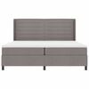 vidaXL Boxspringbett mit Matratze Taupe 200 x 200 cm Stoff