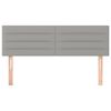vidaXL Kopfteile Hellgrau 144x5x78/88 cm Stoff