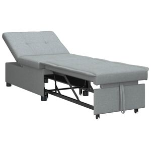vidaXL Pull-Out Schlafsofa Hellgrau 194 x 50 x 82 cm Sperrholz