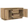 vidaXL TV-Schrank mit LED-Leuchten Artisan-Eiche 100x41x50 cm