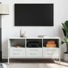 vidaXL TV-Schrank Weiß 100,5x39x50,5 cm Stahl