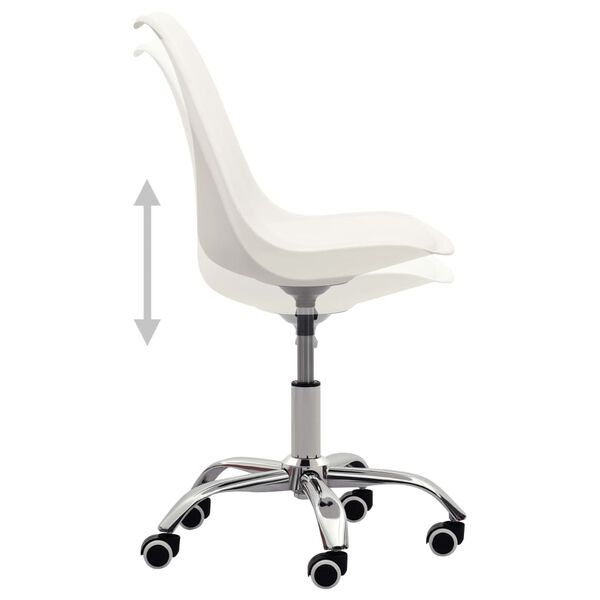 vidaXL Esszimmerst&uuml;hle 2 Stk. Wei&szlig; Kunstleder