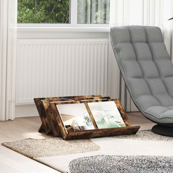 vidaXL Magazinregal Ger&auml;ucherte Eiche 65 x 53 x 28,5 cm Holzwerkstoff