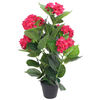 vidaXL K&uuml;nstliche Hortensie mit Topf 60 cm Rot