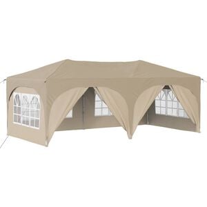 vidaXL Pop-up Partyzelt 575 x 288 x 245 cm Creme Oxford-Stoff