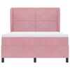 vidaXL Boxspringbett mit Matratze Rosa 190 x 140 cm Polyester