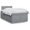 vidaXL Boxspringbett mit Matratze Hellgrau 120x190 cm Stoff