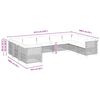 vidaXL 9-tlg. Garten-Sofagarnitur mit Kissen Beige Poly Rattan