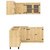 vidaXL Schrank mit Regal SKI 8 pcs Honigbraun Massives Kiefernholz