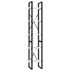 vidaXL B&uuml;cherregal 5 F&auml;cher Wei&szlig; 40x30x175 cm Holzwerkstoff