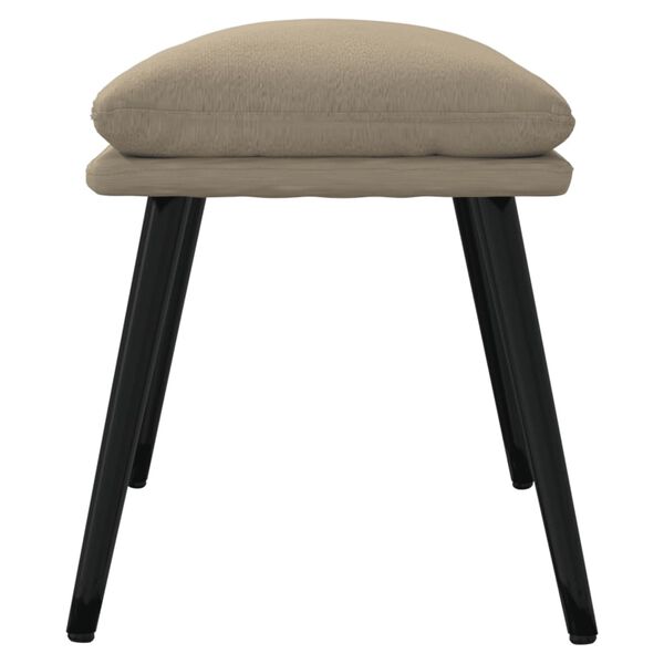 vidaXL Fu&szlig;hocker Hellgrau 45x30x35 cm Mikrofasergewebe