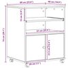 vidaXL Druckerständer Altholz 60 x 48 x 74 cm Holzwerkstoff