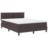 vidaXL Boxspringbett mit Matratze Dunkelbraun 140 x 190 cm Stoff