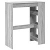 vidaXL Bartisch mit Regal Grau Sonoma 90x40x103,5 cm Holzwerkstoff