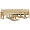 vidaXL Outdoor-Sofagarnitur 6 stk. Wei&szlig; und Beige
