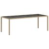 vidaXL Garten Essgruppe 11 pcs Beige Poly-Rattan